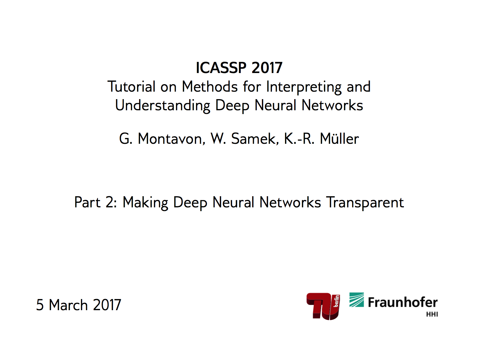 ICASSP Tutorial 2